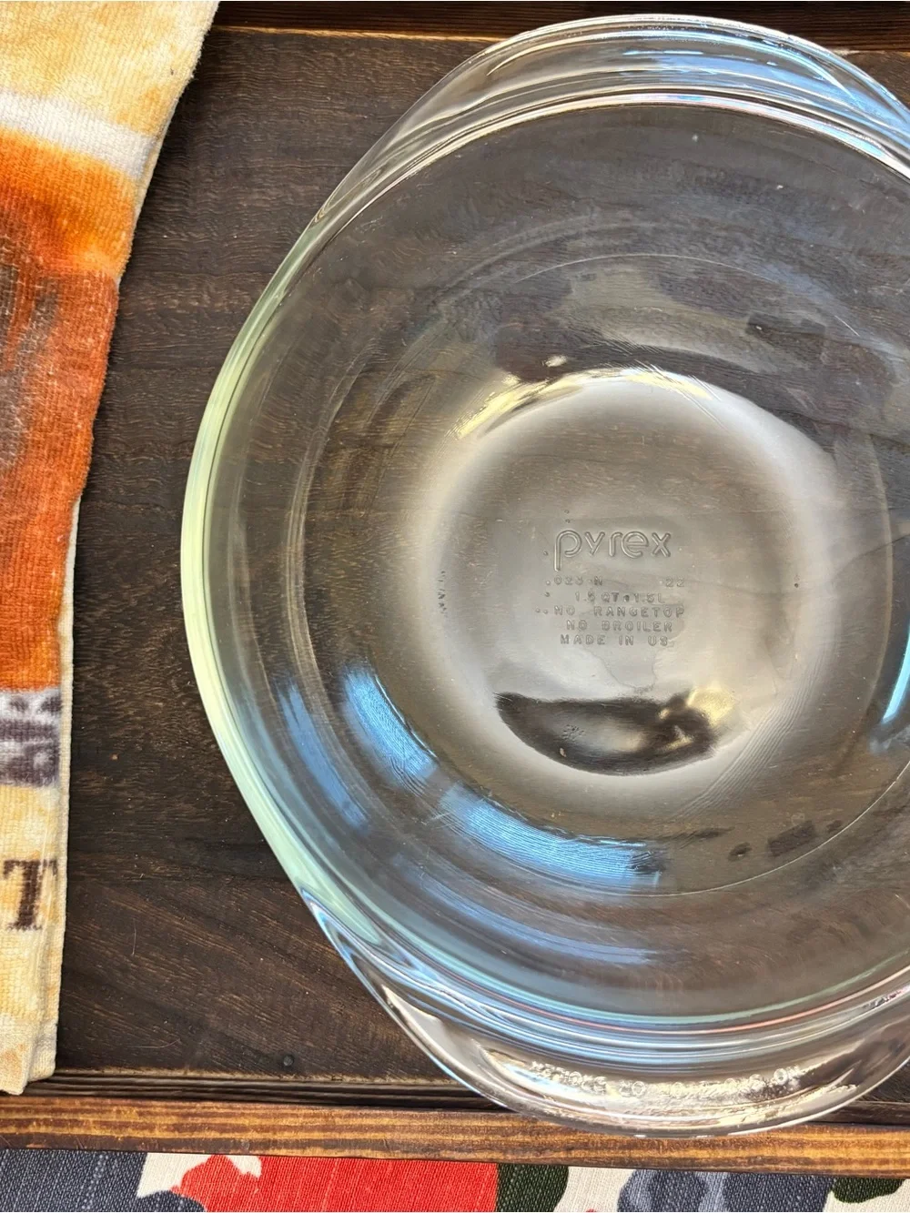 Vintage Pyrex Clear Glass Covered 1.5 Quart Casserole Dish with Lid